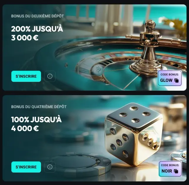 Offres promotionnelles Bet Riviera
